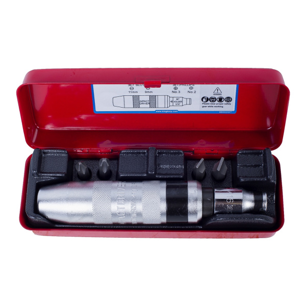 Отвертка ударная с битами KING TONY 4112FR (5/16", 6 предметов)