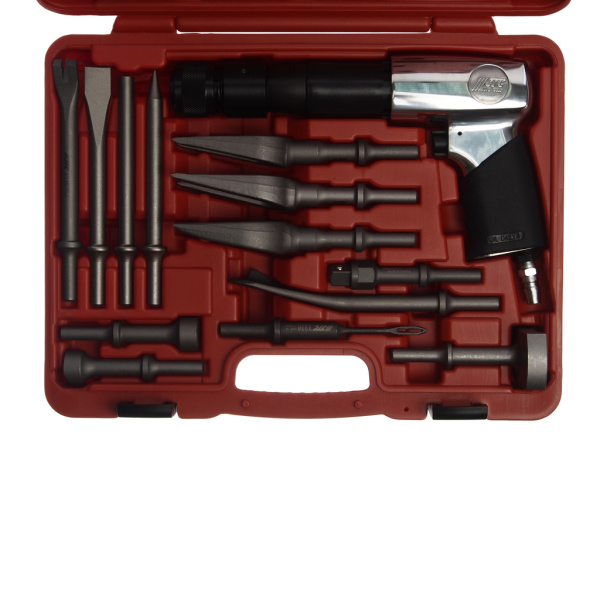 Молоток пневматический с набором зубил JTC 3340 (2100 уд/мин.,15 предметов)