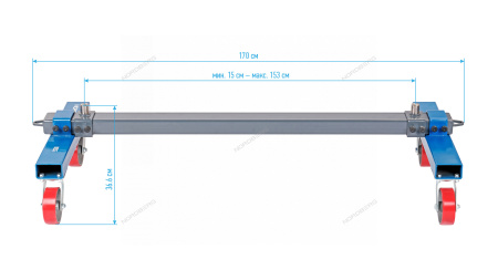 Тележка для перемещения неисправных автомобилей NORDBERG N3S5