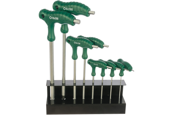 Комплект угловых шестигранников двусторонних с шаром H10MB08S, 2-10мм , 8 предметов