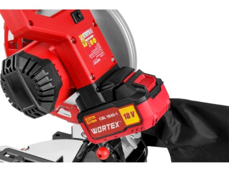 Аккум. торцовочная пила WORTEX CMS 2118 L в кор. ALL1 XLT SOLO БЕСЩЕТ., 18 В, 210 мм, лазер