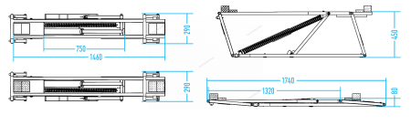 Подъемник ножничный 2,5т, портативный, мобильный 220В NORDBERG N633-2,5