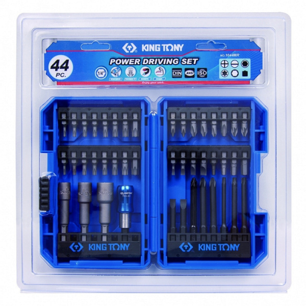 Набор вставок-бит KING TONY 1044MR для шуруповерта, 44 предмета