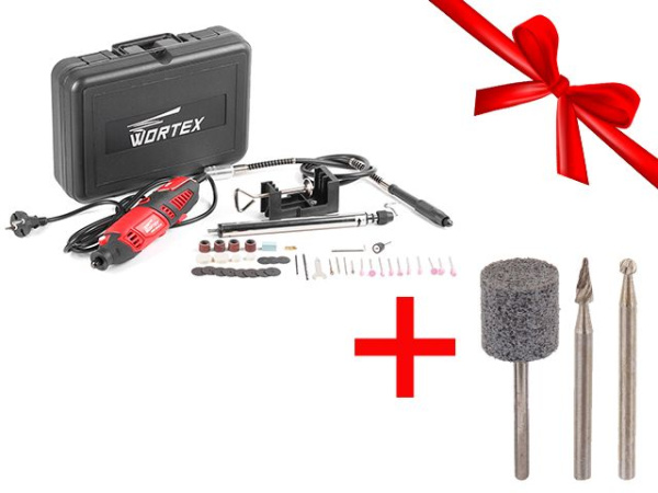 Гравер электрический WORTEX MG 3218 E в чем.+АКЦИЯ ETCI3213218 ETAK3203218 ETAM3203018 (В ПОДАРОК Импрегнированная 13.2мм, Выс. конич. насадка 3.2мм,