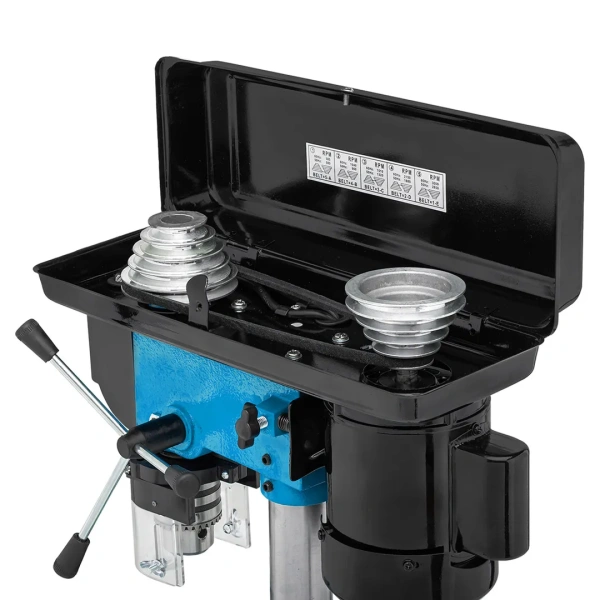 Станок сверлильный настольный(220В,50Гц,350Вт,550-2500об/мин,Øсверла 1.5-13мм,ход 50мм,стол 0-45°,164х162мм,Øстойки 46мм,общ.высота 580мм)