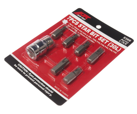 Набор бит JTC-5366 (1/2", TORX, Т25-55, 7 предметов)