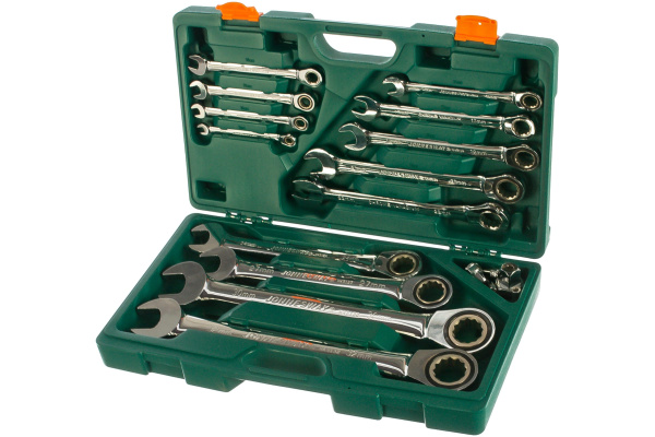 Набор ключей комбинированных трещоточных JONNESWAY W45117S  (72 зуба, 17 предметов)