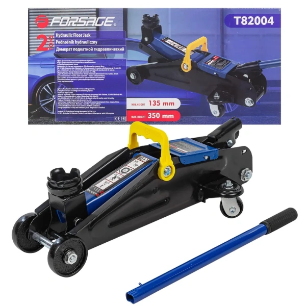 Домкрат подкатной гидравлический 2 т (h min - 135мм, h max - 350мм)