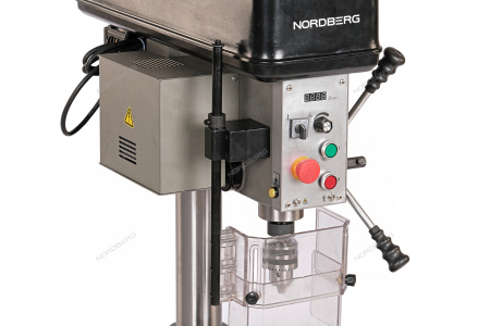Станок сверлильный профессиональный NORDBERG ND2554PV (1100 Вт, 25 мм, вариатор скорости, нарезание резьбы, тиски)
