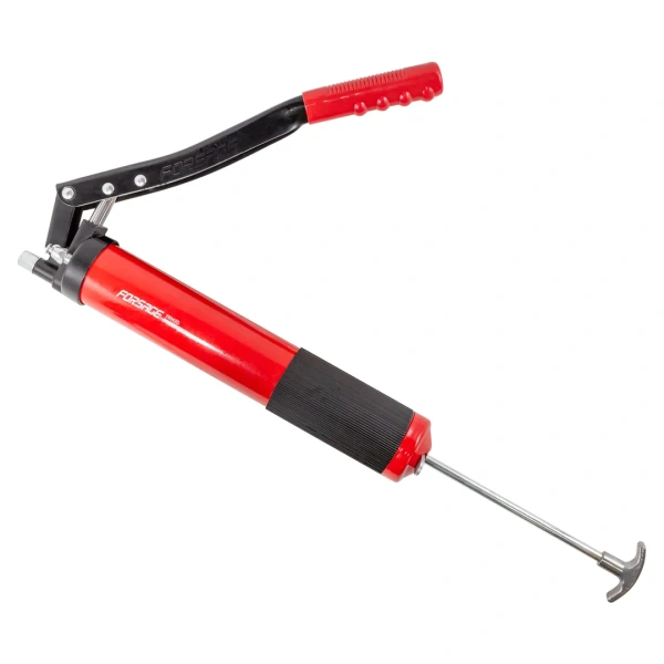 Шприц для нагнетания густой смазки ручной 600мл в комплекте с жестким(L-170мм) и гибким(L-330мм) наконечником (2штока,''под закладку'')