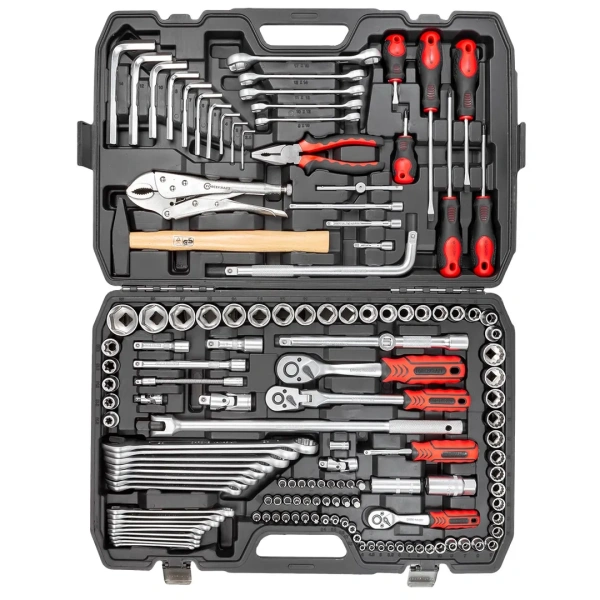 Набор инструментов 142пр. 1/4'', 3/8'', 1/2''(6гр.)(4-32мм)