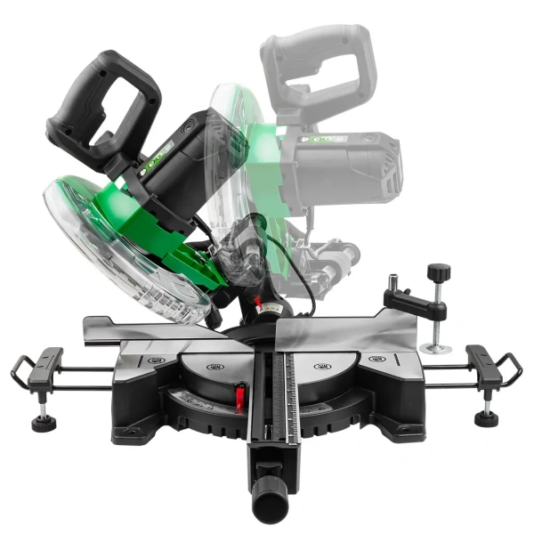 Пила циркулярная торцовочная с функцией протяжки (230V, 1900W, 4800об/мин, диск 254х30х2.4мм)