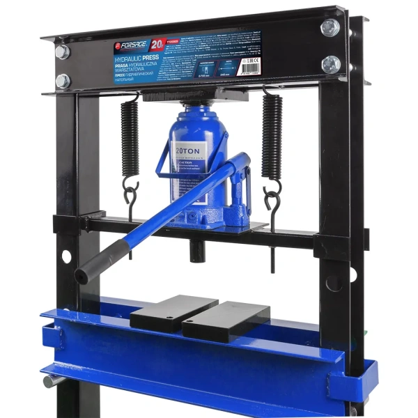 Пресс гидравлический напольный домкратного типа 20т, (рабочая высота: 0-890мм, рабочая ширина: 490мм, рабочий стол: 200х490мм, ход штока: 160мм)