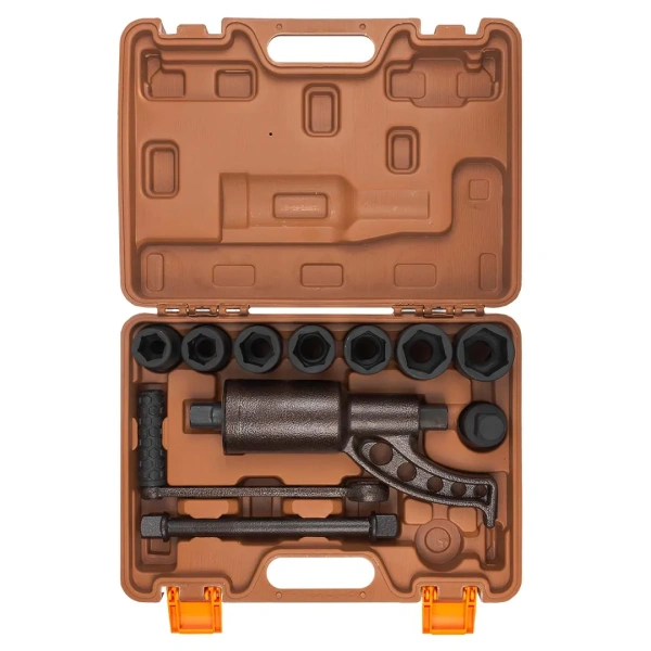 Гайковерт ручной с редуктором 1''(Головки-24мм,27мм,30мм,32мм,33мм,38мм,41мм,1''и адаптер 1'', длина-270мм, передаточное число 1:58, 4800 Н/м)