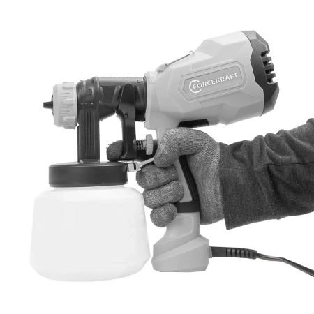 Краскопульт ручной электрический (230В, 400Вт, объем бачка 1л, макс.расход краски 800мл/мин)