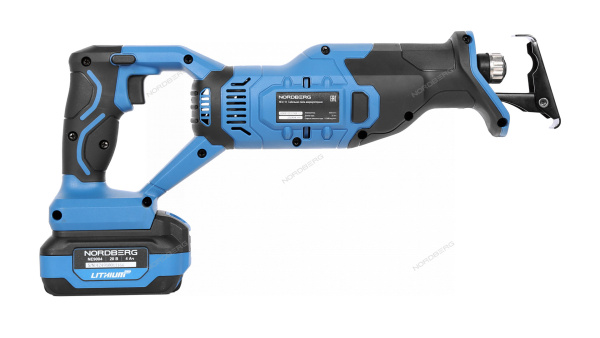 Пила сабельная аккумуляторная NORDBERG NE611K (ход 25 мм)