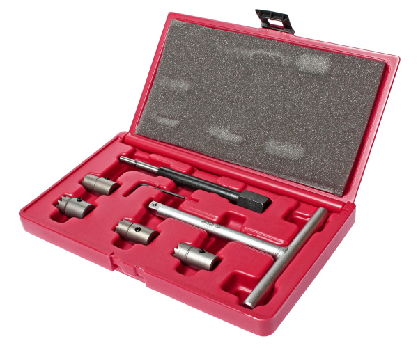 Набор инструментов для притирки седел форсунок дизельного двигателя JTC 4771 (7 предметов в кейсе)