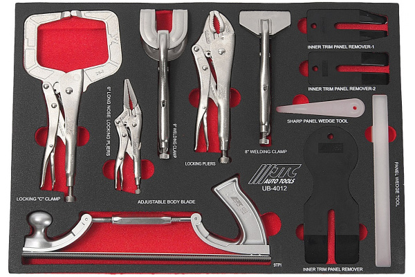 Набор инструментов слесарно-монтажный JTC UB4012 (12 предметов в ложементе)