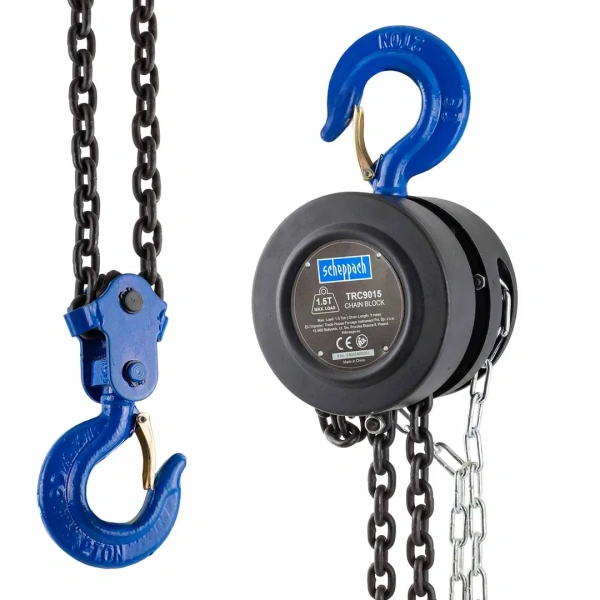 Лебедка механическая подвесная с фиксацией цепи натяжения, 1.5т (длина цепи - 3м)