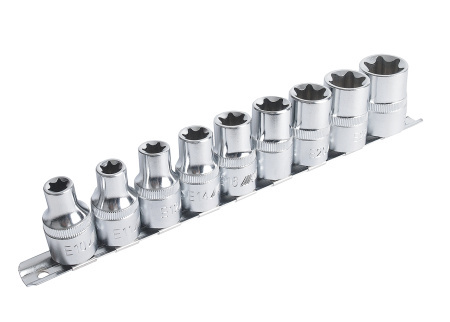 Набор головок торцевых JTC H409E (1/2", TORX, Е10-Е24, 9 предметов)