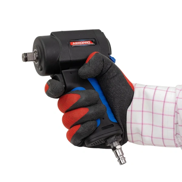 Пневмогайковерт ударный ''Compact''в облегченном корпусе с реверсом и регулировкой усилия 1/2''(1200Hм, 11000 об/мин,6.3bar,170 л/мин,1.2кг)