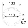 Головка для задней гайки дифференциала JTC-5261 (d=133 мм, MERCEDES, MAN)