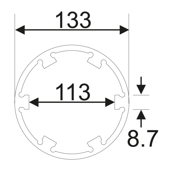 Головка для задней гайки дифференциала JTC 5261 (d=133 мм, MERCEDES, MAN)