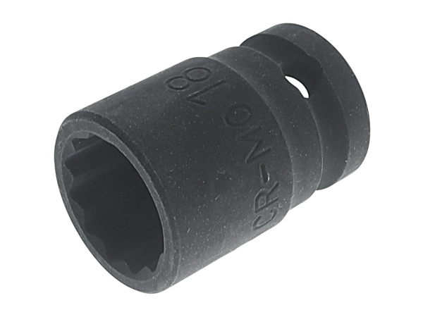 Головка торцевая 12-ти гранная ударная JTC 443918 (1/2", 18 мм, L=38 мм)