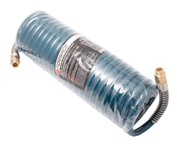 Шланг витой полиуретановый 12 х 18мм х 10м с резьбовыми наконечниками наруж. резьба 1/2''(латунь, максимальное давление - 15bar, рабочая температура о