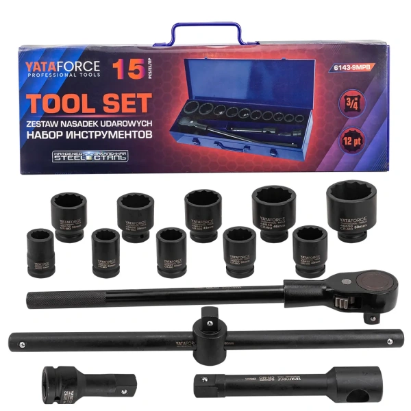 Набор инструментов 15пр. 3/4''(12гр.)