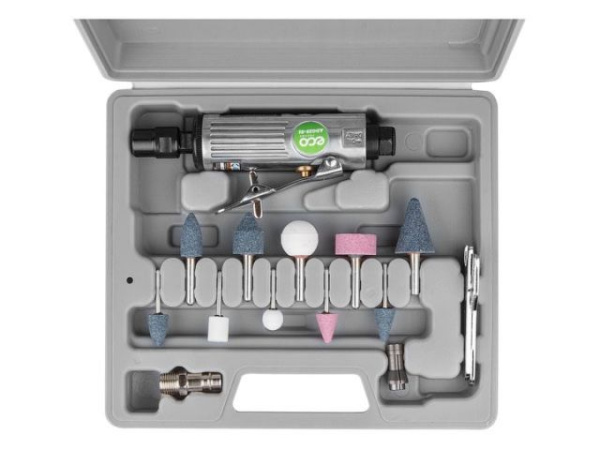 Пневмошлифмашина прямая ECO ADG25-01 с набором шарошек