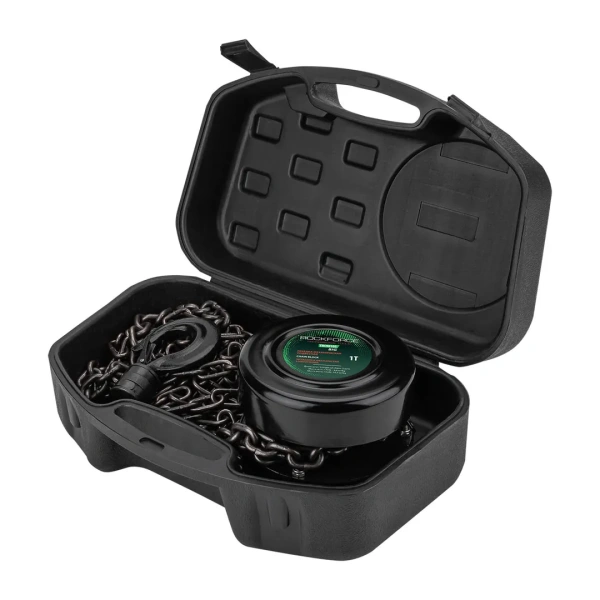 Лебедка механическая подвесная с фиксацией цепи натяжения, 1т (длина цепи - 2.5м) в кейсе