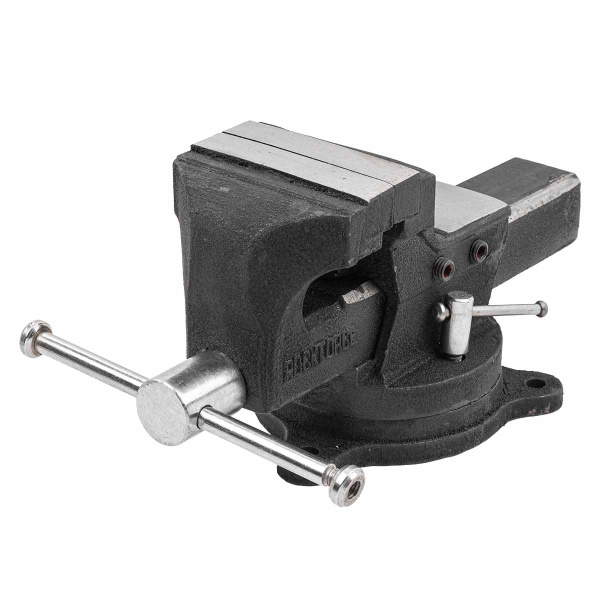 Тиски стальные поворотные с наковальней и съемными губками+захват для труб+захват для труб 5''-125мм