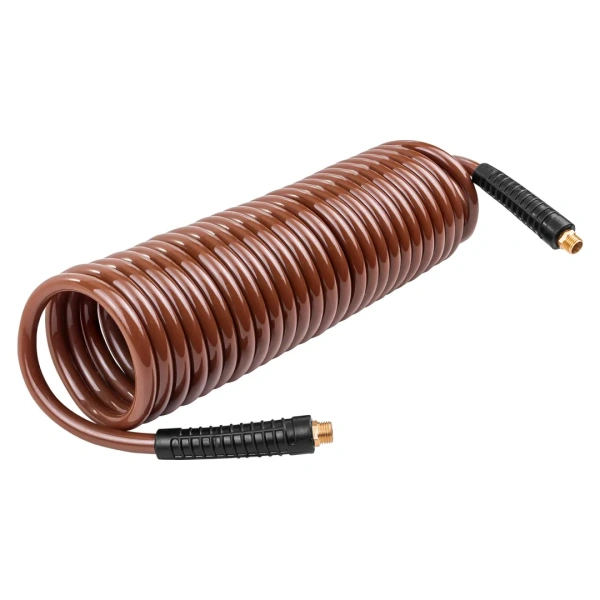 Шланг витой полиуретановый 8мм х 12мм х 7.5м с резьбовыми наконечниками 1/4''