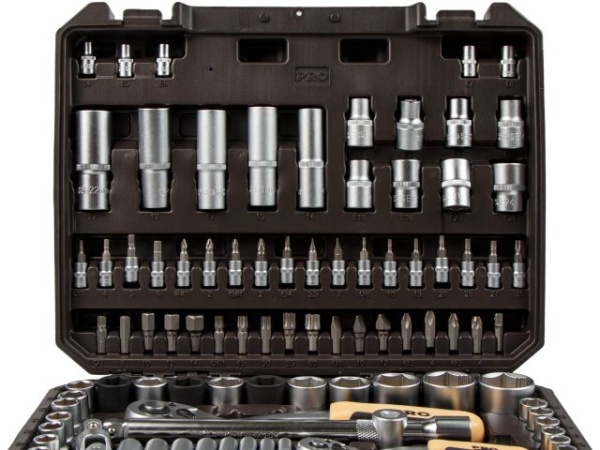 Набор головок и бит 110пр. 1/4",1/2" PRO STARTUL DAKAR (PRO-110DK)