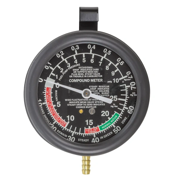 Тестер давления топлива и вакуума в наборе с резьбовыми адаптерами 9пр., в кейсе ''Premium''