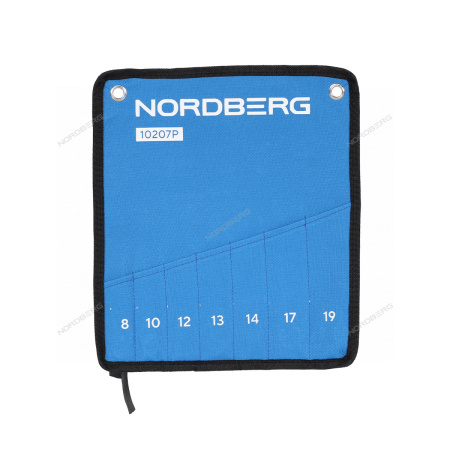 Набор ключей комбинированных NORDBERG 10207P (7 шт), планшет тетрон