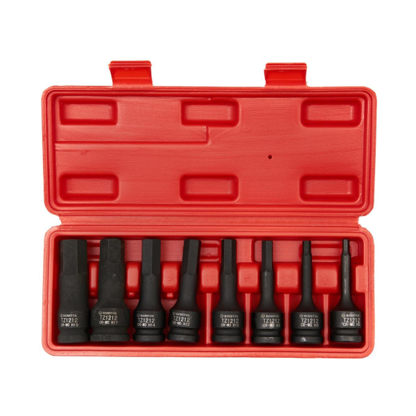 Набор головок ударных ROSSVIK ST241 (1/2", Hex, H5-H19, 8 предметов)