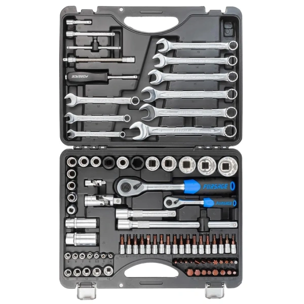 Набор инструментов 82+6пр. Premium 1/4''1/2(12гр.) 1/2''(17,19мм-6гр.)