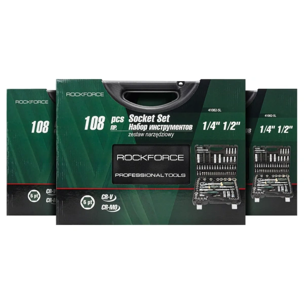 ( 3 K-T ) Набор инструментов с телескопическими трещотками 108пр.1/4''&1/2''(6гр.)(4-32мм)