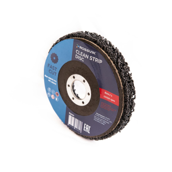 Круг зачистной из синтетического волокна ROSSVIK 125х22 (125*22 мм, черный, 80 м/с, 12250 об/мин)