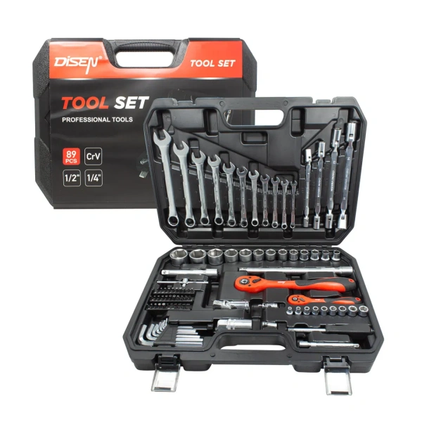 Набор инструментов 89пр.1/4''1/2''(6гр.)(4-32мм)