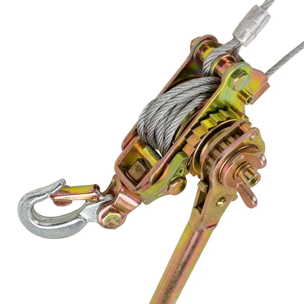 Лебедка рычажная 2т (диаметр троса - 5.5мм, длина - 2.2м)