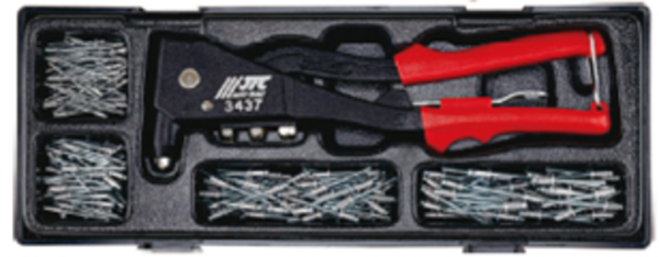 Заклепочник ручной вытяжной с набором заклепок JTC K201Z