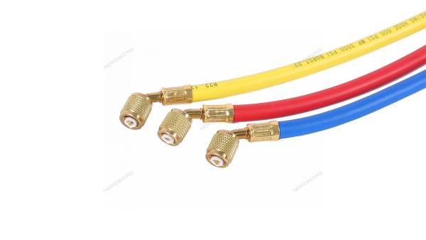 Шланг заправочный для фреона NORDBERG NFH180 (1,8 м, комплект 3 шт.)