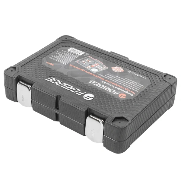 Тестер компрессии бензинового двигателя(0-20bar,удл-ль 500мм ,удл-ли прямой/изогнутый 150мм,адаптеры:М10х1.0,М12х1.25,М14х1.25,М18х1.5)в кейсе''Premium