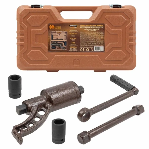 Гайковерт ручной с редуктором (Головки-32мм и 33мм, длина-270мм, передаточное число 1:58, 4800 Н/м)