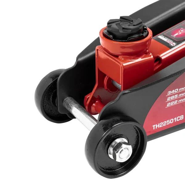 Домкрат подкатной гидравлический 2.5т с фиксацией (h min 140мм, h max 387мм)