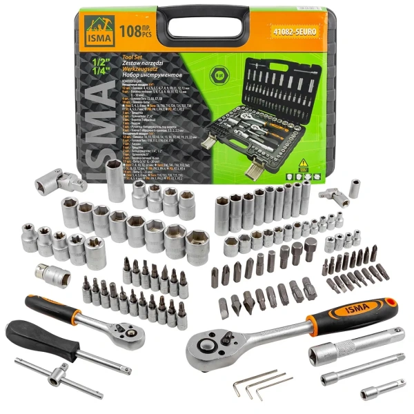 Набор инструментов 108пр. 1/4'', 1/2''(6гр.)