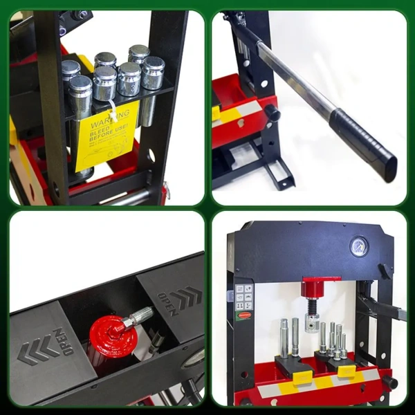 Пресс гидравлический настольный15т PROFI(рабочая высота: 0-360мм, рабочая ширина: 440мм, рабочий стол: 160х440мм, ход штока: 100мм,надставки-8шт)